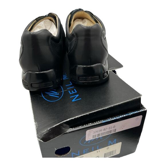Neil M Mens Lace Up Shoes San Diego 11D Black Leather Comfort Quality NIB main image 3